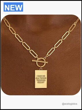 Dainty 14K Gold Plated Cross Pendant Necklace Religious Christian Gift